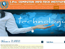 Tablet Screenshot of cpro.co.in